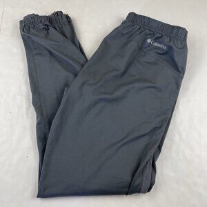 Columbia Jogger Sweatpants Adult S/31L Gray Ankle Zip Reflective Nylon Stretch
